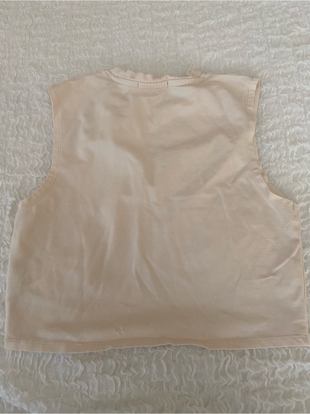 ZARA CREAM CROP TANK SIZE MEDIUM - Picture 7 of 7